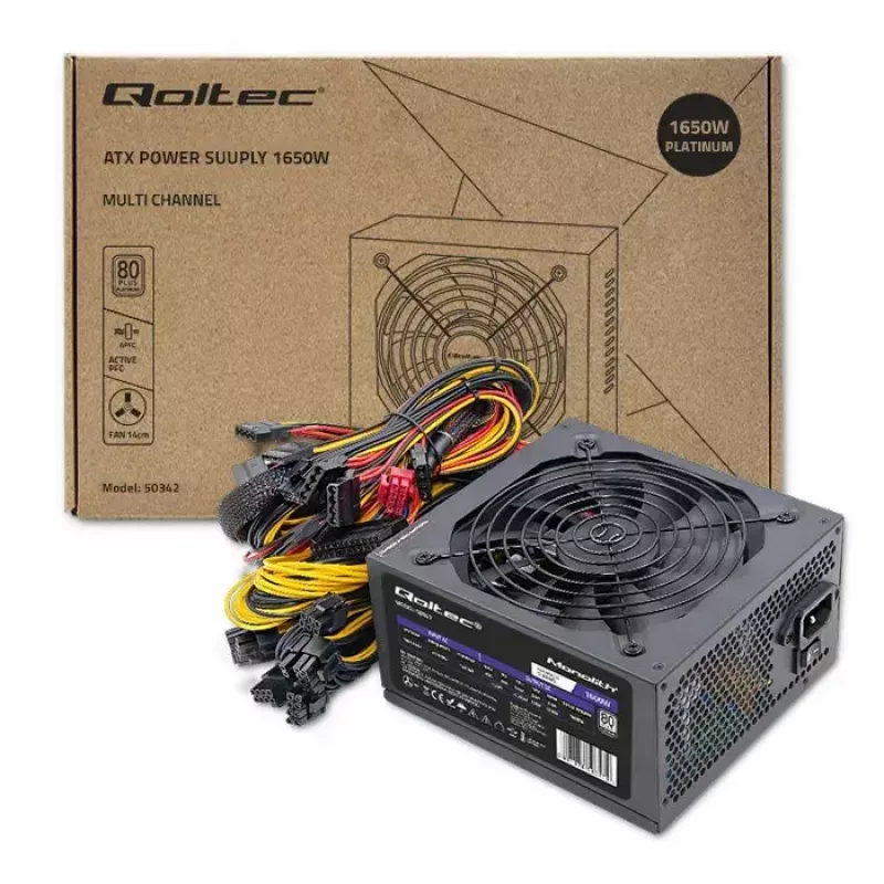 Virtalähde Qoltec 50342 1650W