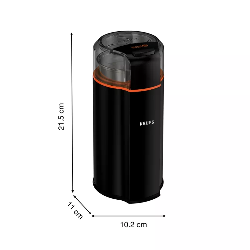 Terämyllä Krups Silent Vortex GX3328 175 W musta 90 g kapasiteetti