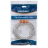 Intellinet 319768 Cat5e U/UTP kytkentäkaapeli, 3 m, RJ45-RJ45, CCA, PVC, kullatut kontaktit, snagless, harmaa