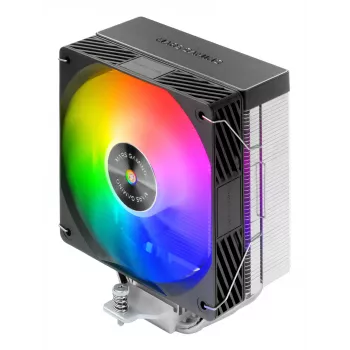 Ilmajäähdytin TACENS Mars Gaming MCPU-X4ARGB — 120 mm ARGB-tuuletin, 4 lämpöputkea, TDP 220 W, PWM, LGA1200-tuki