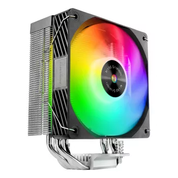 Ilmajäähdytin TACENS Mars Gaming MCPU-X4ARGB — 120 mm ARGB-tuuletin, 4 lämpöputkea, TDP 220 W, PWM, LGA1200-tuki