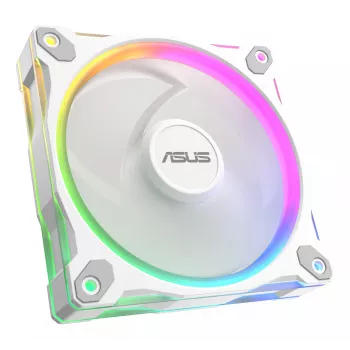 120 mm:n tietokonetuulettimet ASUS Prime MR120 ARGB Reverse White – 1600 kierr./min, 58 CFM, PWM, liukulaakeri