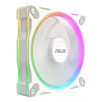 120 mm:n tietokonetuulettimet ASUS Prime MR120 ARGB Reverse White – 1600 kierr./min, 58 CFM, PWM, liukulaakeri