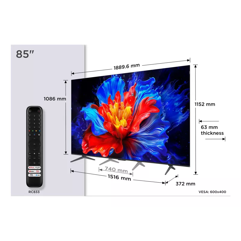 Älytelevisio TCL 85P89K 85