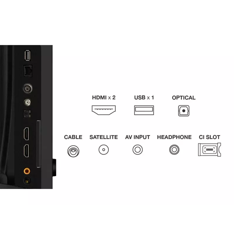 TCL 32V5C 32 tuuman QLED Full HD Smart TV, Android TV, 1920×1080, 60Hz, 2×HDMI, Wi‑Fi, Bluetooth, 20W, musta
