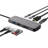 TRUST 25672 USB Type-C -keskitin — HDMI, RJ-45, USB 3.2 Gen 1 Type-A/Type-C, SD/MicroSD, harmaa