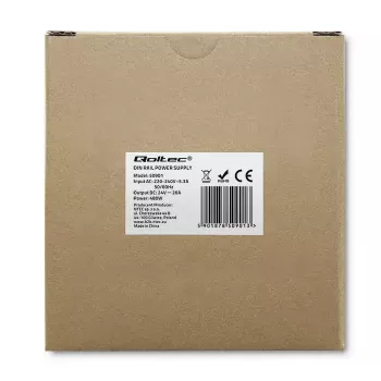 Teollinen DIN-kiskovirtalähde QOLTEC 50901 — 480W, 24V DC, 20A