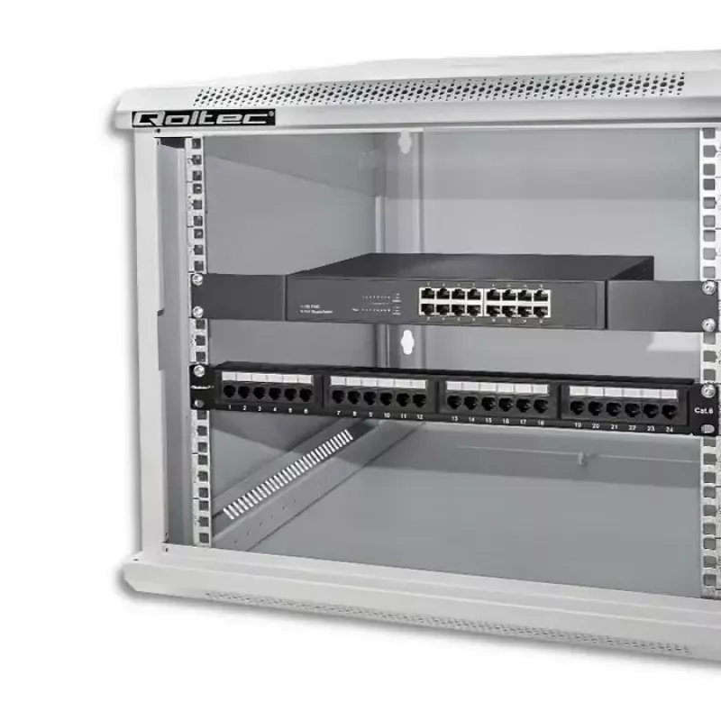 19 tuuman räkkikaappi QOLTEC 9U malli 54484, mitat 600x500x450 mm