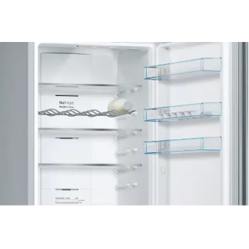 Bosch Serie 4 KGN39VIEB jääkaappi-pakastin vapaasti seisova 368 L, energialuokka E, ruostumaton teräs, NoFrost, pakastin alhaalla