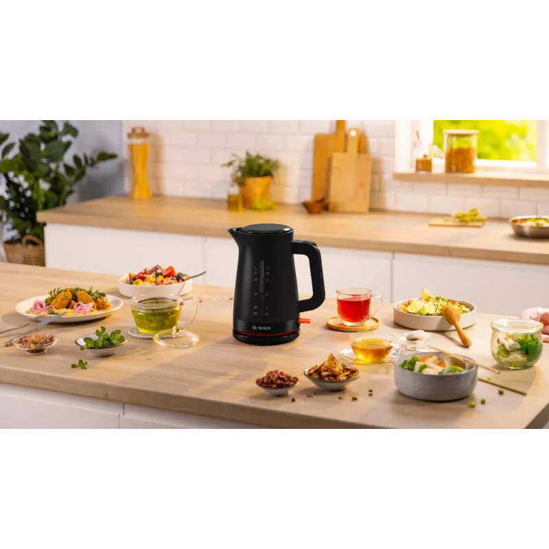Sähköinen vedenkeitin Bosch MyMoment TWK3M123 — 1,7 L, 2400 W, musta