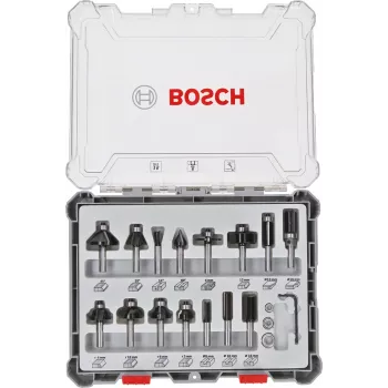 Bosch 2 607 017 471 yläjyrsin, jyrsinsarja 15 kpl