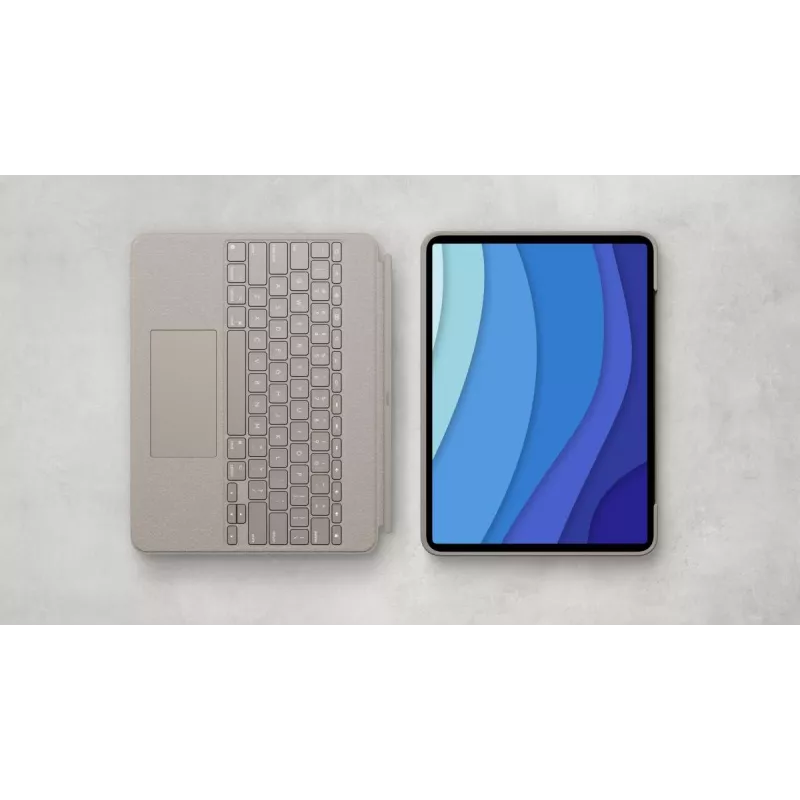 LOGITECH Combo Touch - Sand iPad Pro 12.9 tuuman (5. sukupolvi) - US International QWERTY