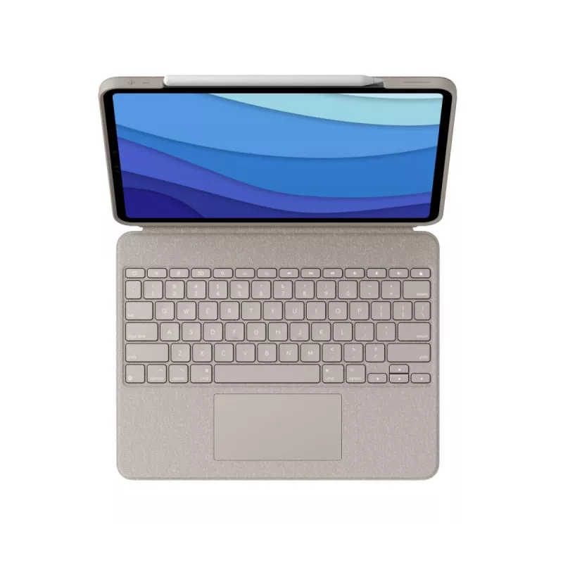 LOGITECH Combo Touch - Sand iPad Pro 12.9 tuuman (5. sukupolvi) - US International QWERTY