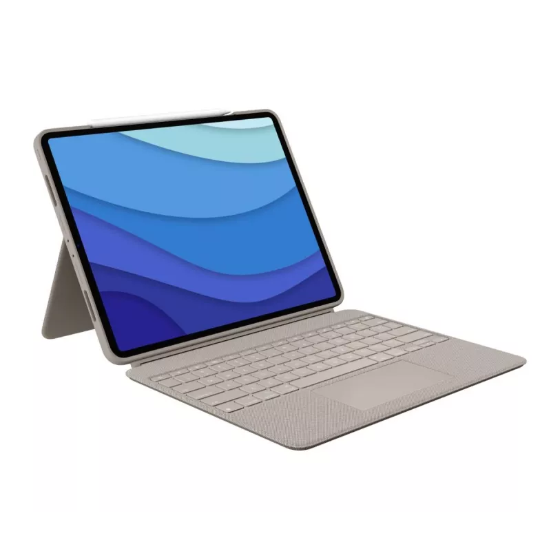 LOGITECH Combo Touch - Sand iPad Pro 12.9 tuuman (5. sukupolvi) - US International QWERTY