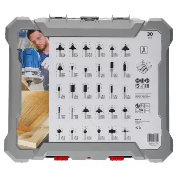 Bosch 2607017474 jyrsinteräsarja, 30 kpl, 6 mm varsi