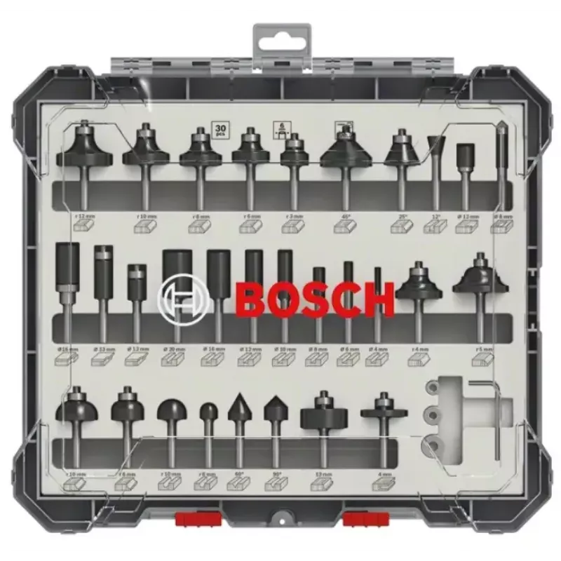 Bosch 2607017474 jyrsinteräsarja, 30 kpl, 6 mm varsi