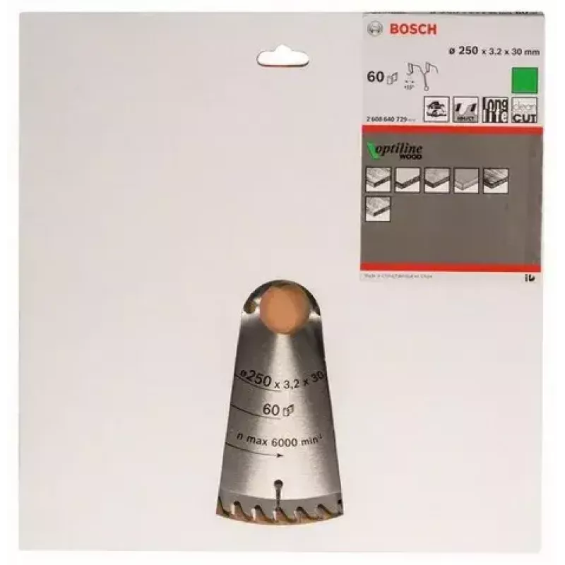 Pyörösahanterä Bosch 2 608 640 729 25 cm poraus 3 cm