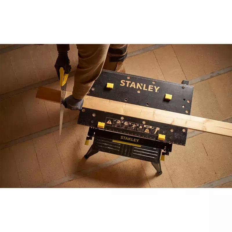Puuntyöstöpenkki Stanley STST83800-1 bambu teräs musta keltainen 625 mm
