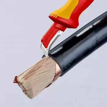 Katkoteräveitsi Knipex 98 55 SB punainen keltainen kiinteä terä