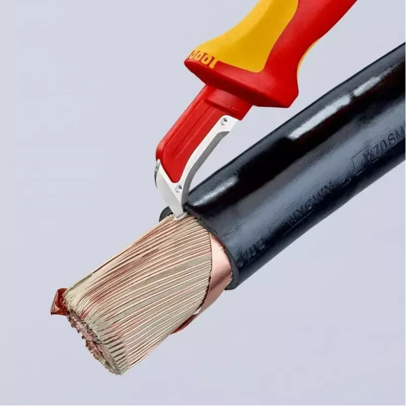Katkoteräveitsi Knipex 98 55 SB punainen keltainen kiinteä terä