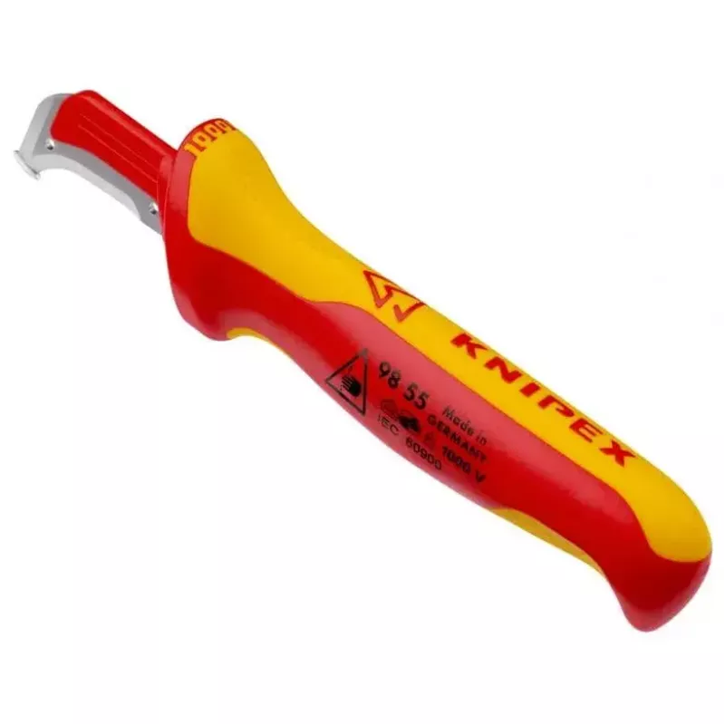 Katkoteräveitsi Knipex 98 55 SB punainen keltainen kiinteä terä