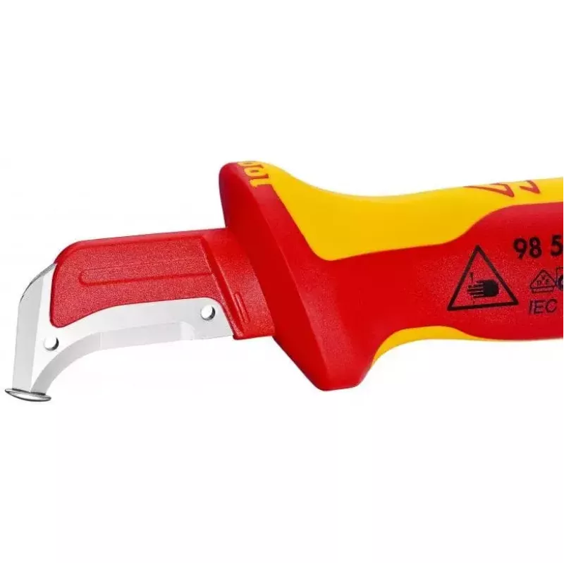 Katkoteräveitsi Knipex 98 55 SB punainen keltainen kiinteä terä