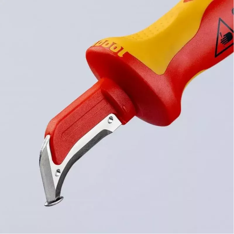 Katkoteräveitsi Knipex 98 55 SB punainen keltainen kiinteä terä