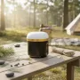 EcoFlow SCLI-B akkukäyttöinen retkilyhty, 400 lm, 3600 mAh, USB-C-tulo, ABS+TPR-kotelo, IP54, musta/kulta/valkoinen