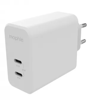 mophie lisävarusteet seinälaturi USB-C-PD-DUAL-67W-GAN valkoinen EU (2xUSBC)