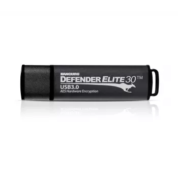 Kanguru Defender Elite30™ USB 3.0 16GB | turvallinen flash-muistitikku | FIPS 197 sertifioitu, 256-bittinen AES laitteistosalaus (XTS-tila) | TAA-yhteensopiva |