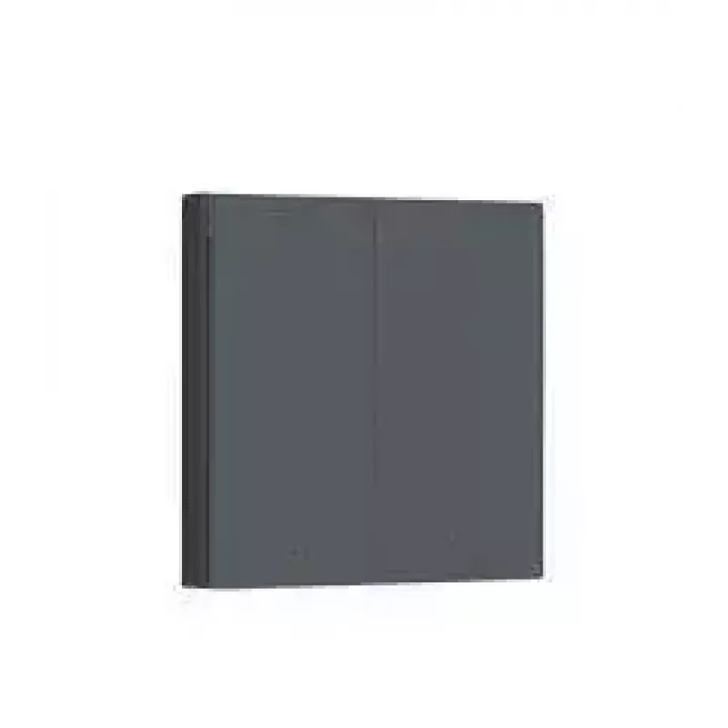 AQARA Smart Wall Switch H1 EU (ilman nollajohdinta, kaksipainike) (WS-EUK02-G), harmaa - ZigBee-seinäkytkin kaksoisreleellä