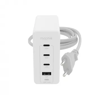 mophie lisävarusteet seinäsovitin USB-C-PD-HUB-120W-GAN-valkoinen-EU(3xUSBC + 1xUSBA)