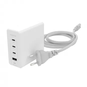 mophie lisävarusteet seinäsovitin USB-C-PD-HUB-120W-GAN-valkoinen-EU(3xUSBC + 1xUSBA)