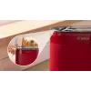 Leivänpaahdin Bosch TAT2M124 — 2 viipaletta 950 W, punainen, leivän keskitys, sulatus, nosto