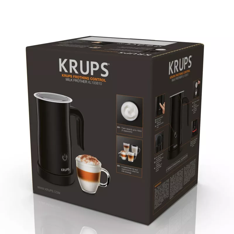Krups XL1008 automaattinen maidonvaahdotin/-lämmittäjä, musta