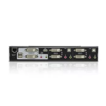 ATEN 2-porttinen USB DVI Dual-View KVM-kytkin audio & USB 2.0 -keskittimellä (KVM-kaapeli sisältyy)