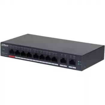 Dahua Technology DH-CS4010-8ET-110 verkkokytkin hallittava L2 Fast Ethernet (10/100) Power over Ethernet (PoE) musta