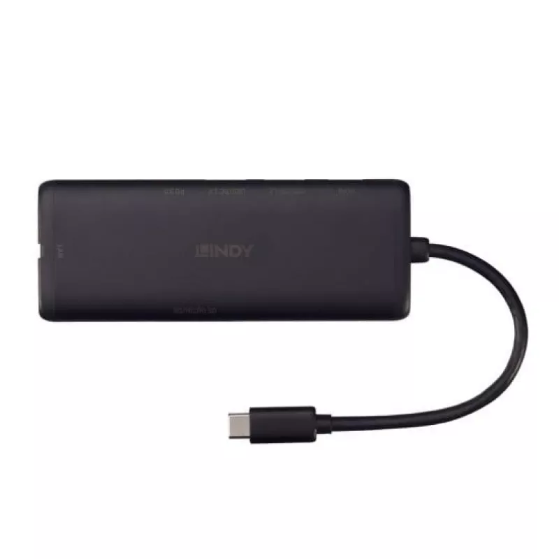 Lindy DST-Mini USB-C kannettavan mini-telakointiasema 4K-tuella ja 100W läpivientilatauksella
