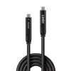 Lindy 10m USB 3.2 Gen 1 ja DP 1.4 Type-C hybridikaapeli, 10 m, USB C, USB C, USB 3.2 Gen 1 (3.1 Gen 1), musta