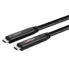 Lindy 10m USB 3.2 Gen 1 ja DP 1.4 Type-C hybridikaapeli, 10 m, USB C, USB C, USB 3.2 Gen 1 (3.1 Gen 1), musta