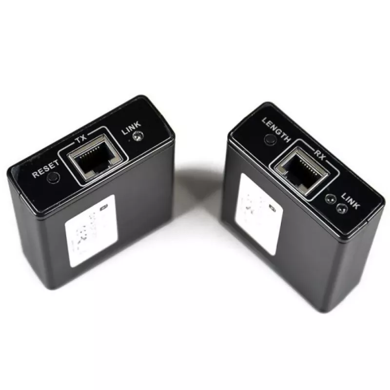 AV-lähetin ja -vastaanotin TECHLY IDATA EXT-E70 — HDMI-jatko Cat6/6a/7-kaapelilla, Full HD 1920x1080, 60 m, 10,2 Gbit/s, HDCP, musta