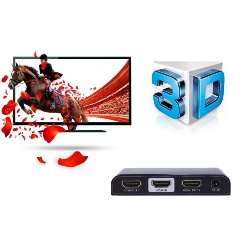 Techly IDATA HDMI2-4K2 videosplitteri HDMI 2x HDMI