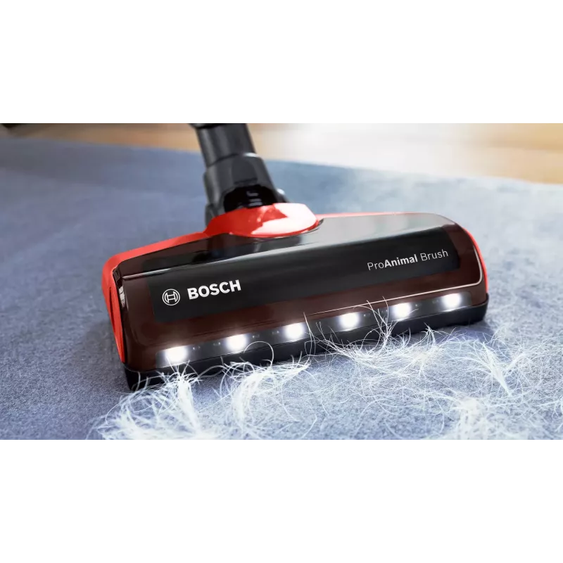 Bosch BBS711ANM varsi-imuri/akkuimuri kuiva pussiton 0,3 L musta, punainen, ruostumaton teräs
