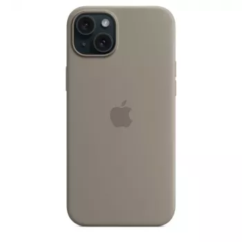 Apple silikonikotelo MagSafe-yhteensopiva iPhone 15 Plus saven värinen