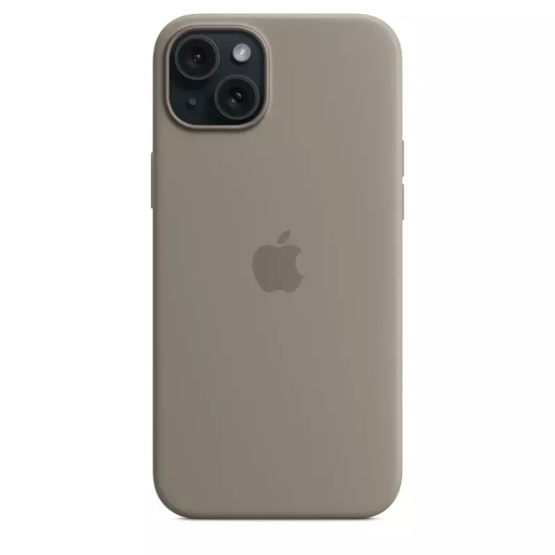 Apple silikonikotelo MagSafe-yhteensopiva iPhone 15 Plus saven värinen