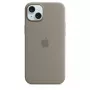 Apple silikonikotelo MagSafe-yhteensopiva iPhone 15 Plus saven värinen