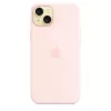 Apple Silicone Case MagSafe-yhteensopiva iPhone 15 Plus vaaleanpunainen