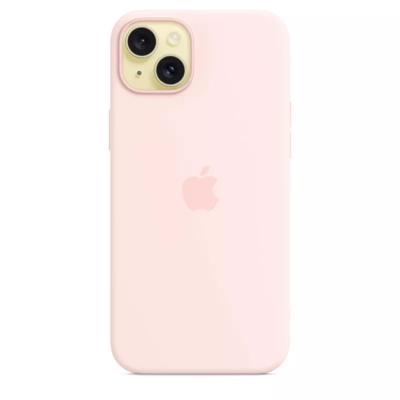 Apple Silicone Case MagSafe-yhteensopiva iPhone 15 Plus vaaleanpunainen