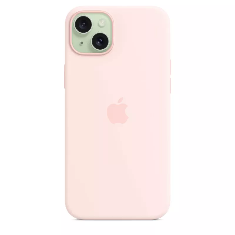 Apple Silicone Case MagSafe-yhteensopiva iPhone 15 Plus vaaleanpunainen