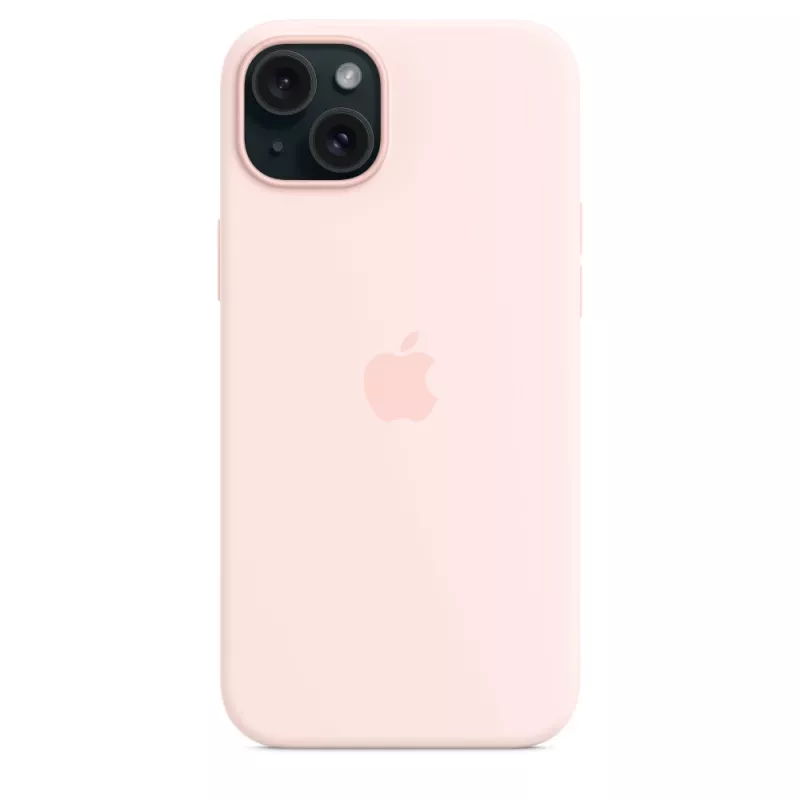Apple Silicone Case MagSafe-yhteensopiva iPhone 15 Plus vaaleanpunainen
